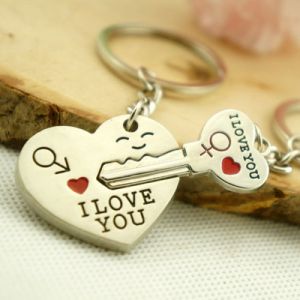 Infinite Love מתנות לקישוט Romantic Couple Keychain Keyring Keyfob Valentine&#039;s Day Lover Gift Heart Key Set