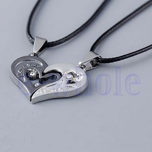 Infinite Love מתנות לבישות Lover Couple Necklace I Love You Heart Pendant Anniversary Valentine Present