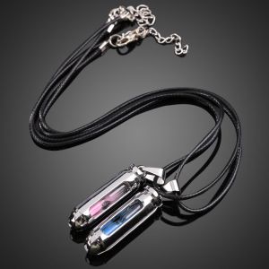 Infinite Love מתנות לבישות 1 Pair Couple Love Silver Stainless Steel Pendant Women Men Long Necklace Chain