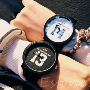 Infinite Love מתנות לבישות Luxury Fashion Men Women Stainless Steel Leather Band Quartz Couples Wrist Watch