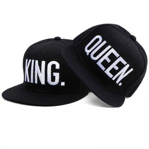 Infinite Love מתנות לבישות King Queen Baseball Caps Adjustable Couple Hip Hop Snapback Hat Letter Print Cap