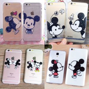 Infinite Love מתנות לבישות Ultra Thin Cartoon Cute Couple Lover Soft Case Cover for iPhone 5S 6 6S 7 8 Plus