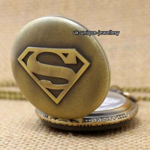 Infinite Love מתנות לקישוט Rare Superman Pocket Watch Vintage Xmas Present Gifts For Him Men Grandad Father