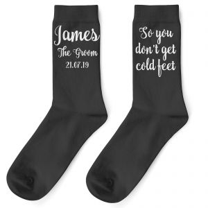 Infinite Love מתנות לבישות Personalised Groom Bride Socks Wedding Day Gift His Hers Husband Wife Custom