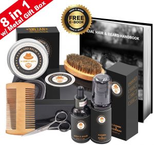 Infinite Love משחקים ופעילויות Perfect Gift Set For Men Husband 8 In 1 Beard Growth Grooming Kit (Upgraded)