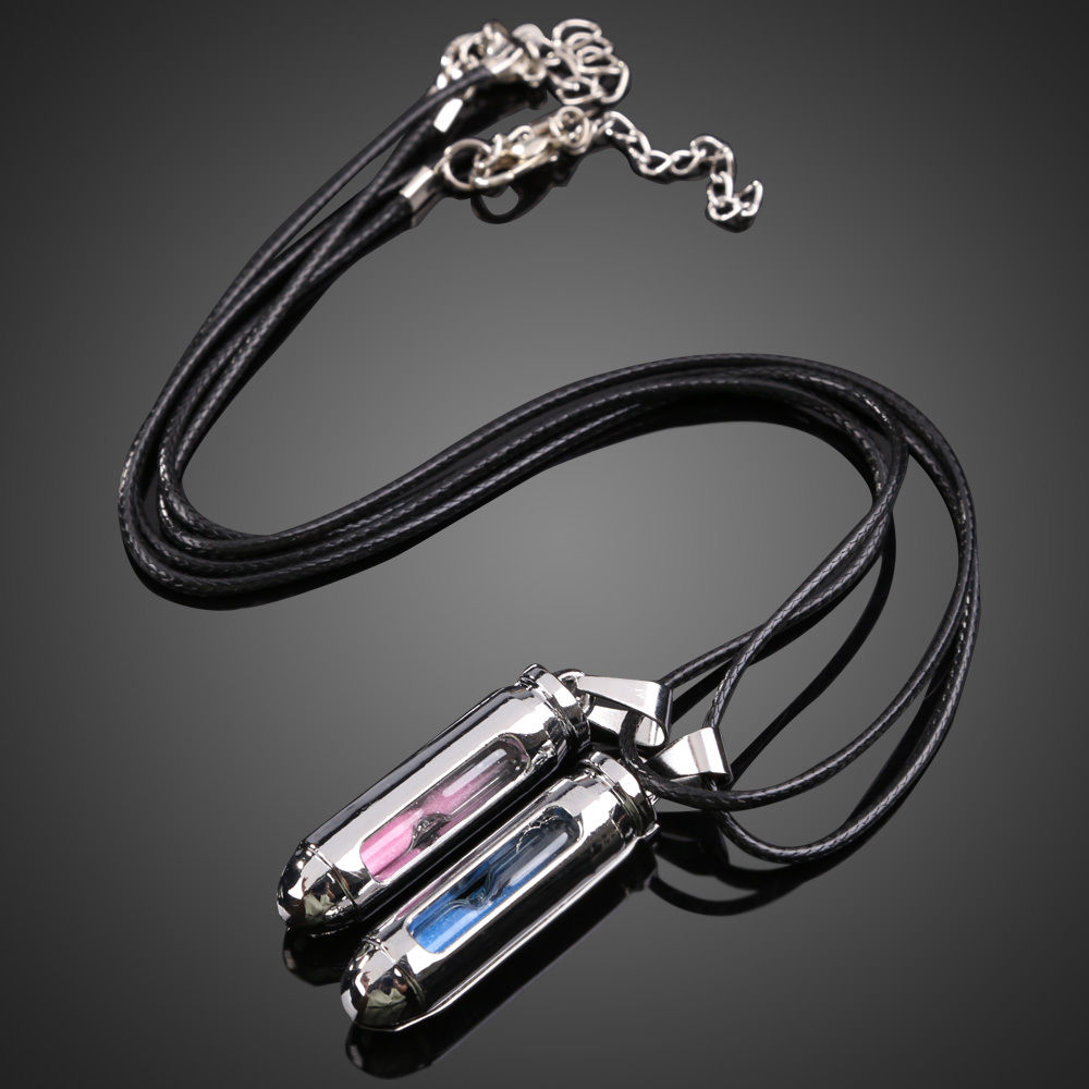 Infinite Love מתנות לבישות 1 Pair Couple Love Silver Stainless Steel Pendant Women Men Long Necklace Chain